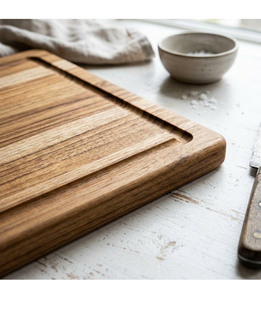 Kvxo Reversible Acacia Cutting Board 40 x 28 cm Natural - Detail view