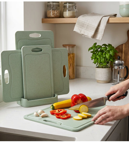 Kvxo Wheat Straw Cutting Board Set of 3 Sage - Lifestyle view